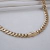 14K REAL Gold Miami Cuban Curb Link Chain Necklace & Bracelet, Royal Chain, Unisex Chunky Gold Chain for Man - Women, Heavy Gold Chain