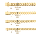 14K REAL Gold Miami Cuban Curb Link Chain Necklace & Bracelet, Royal Chain, Unisex Chunky Gold Chain for Man - Women, Heavy Gold Chain